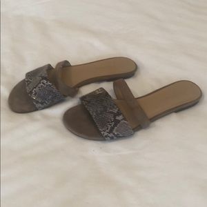 Banana Republic Leather Snakeskin Sandals